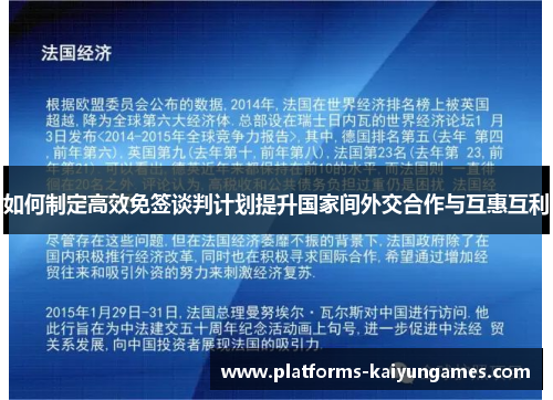 如何制定高效免签谈判计划提升国家间外交合作与互惠互利