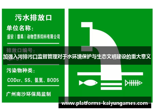 加强入河排污口监督管理对于水环境保护与生态文明建设的重大意义